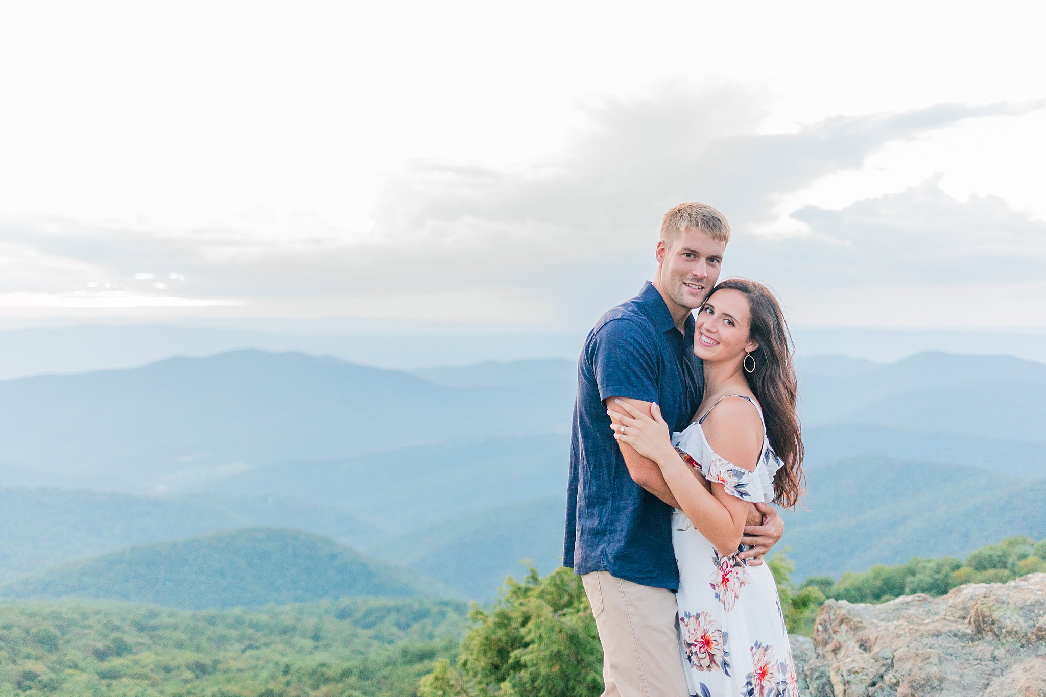 Charlottesville mountain engagement photos 