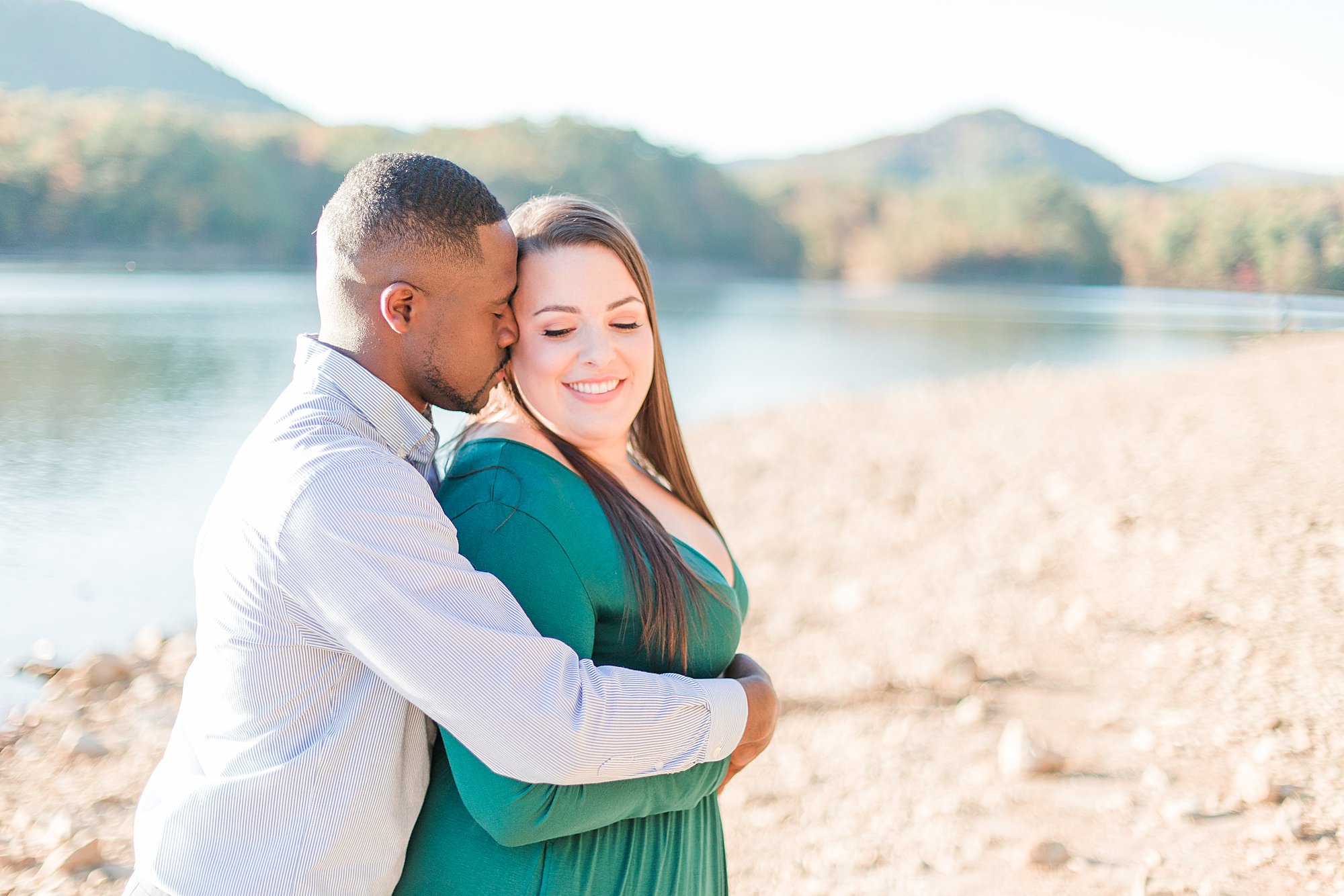 Winter engagement session at Carvins Cove.
