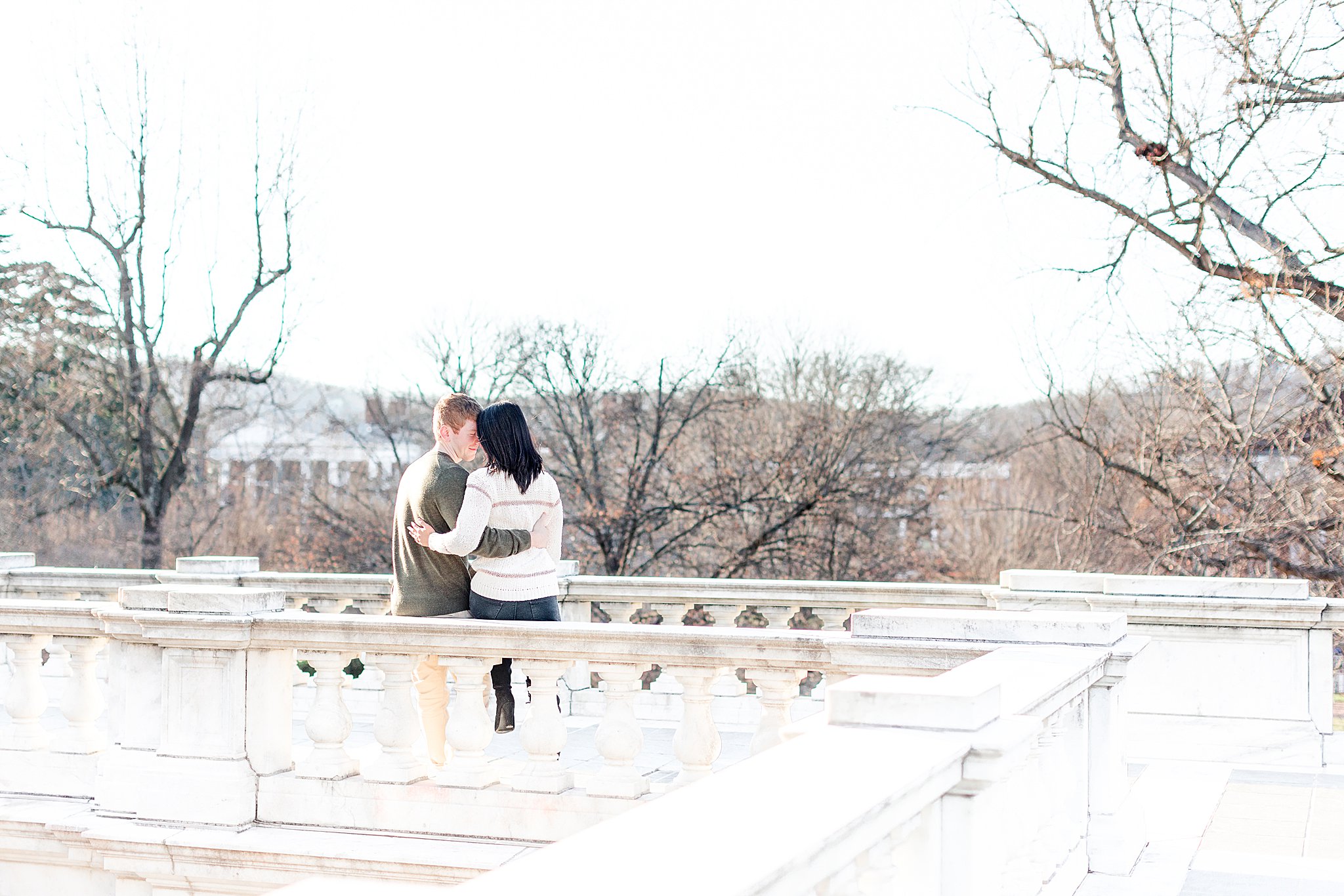 engagement photos of couple at UVA campus