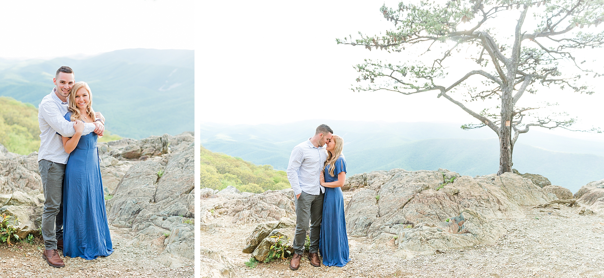 Engagement photos taken at Ravens Roost Overlook.
