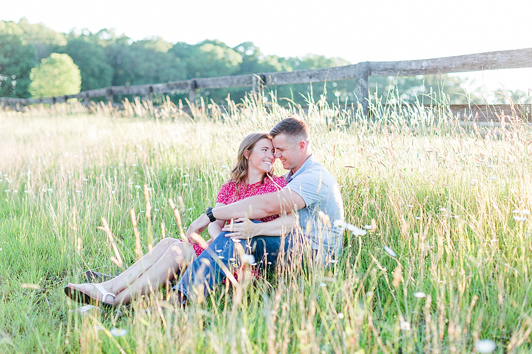 Engagement session on a farm.