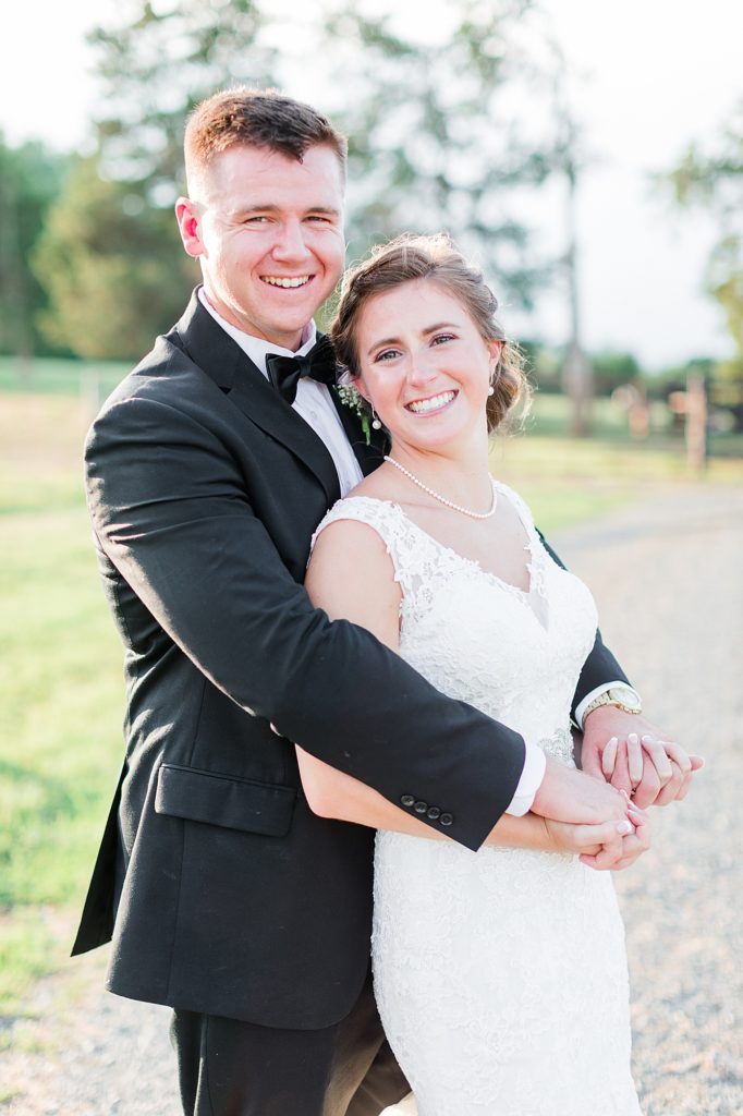 Portraits of bride and groom taken at a Northern Virginia wedding venue.