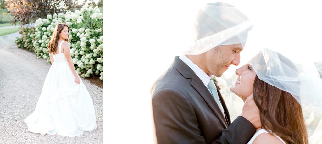 Photos of bride and groom.