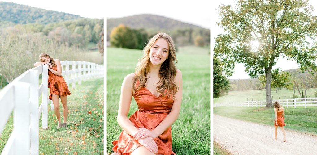 Portraits of senior at Castle Hill Cidery.