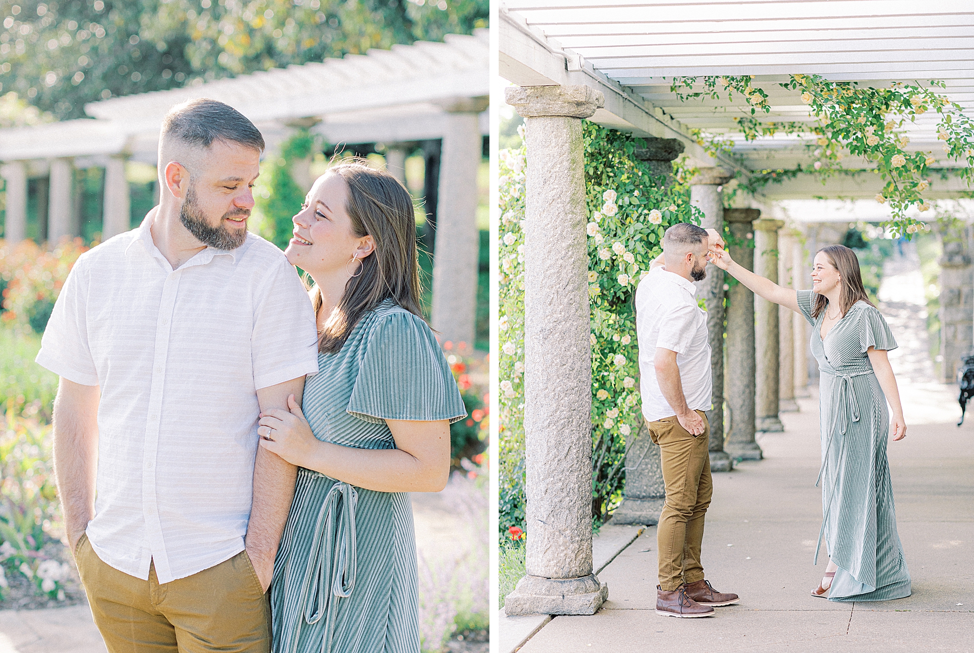 Richmond wedding photographer captures couple’s engagement portraits at Maymont Park.