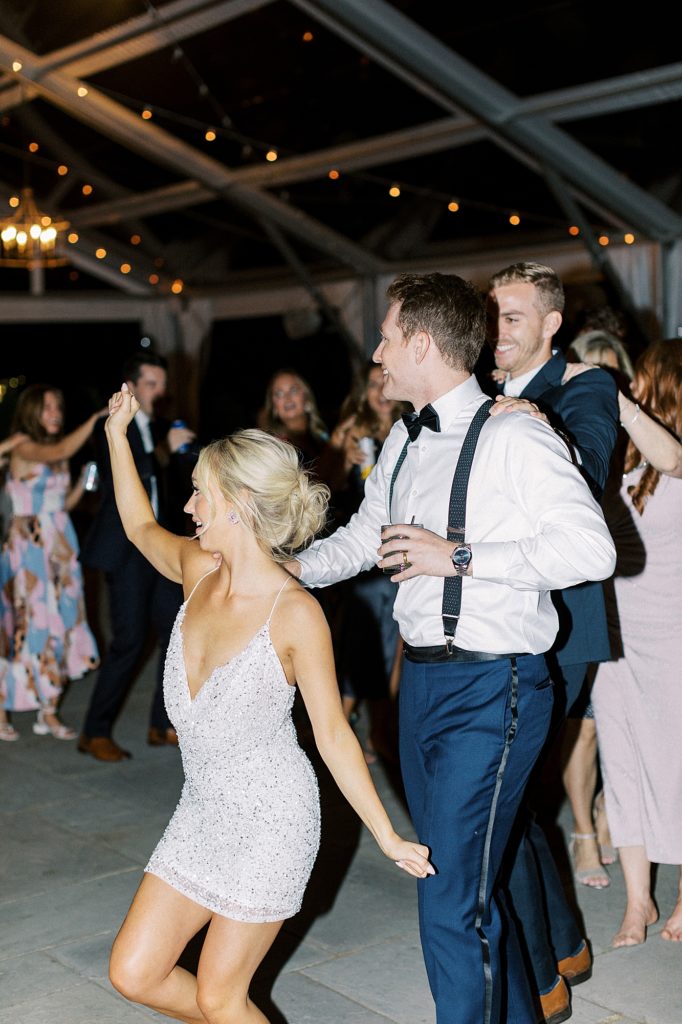 Dancing at wedding reception.