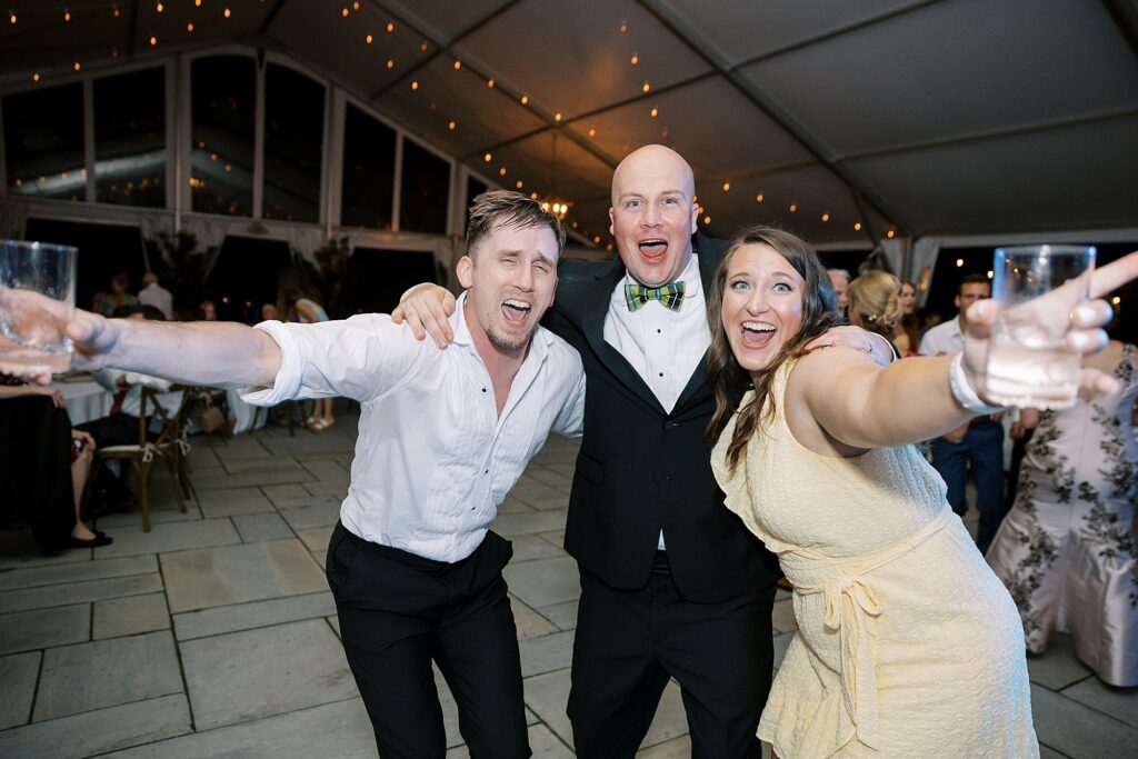 Guests having fun during reception.